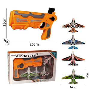 Airplane Launcher Bubble Catapult Plane With 4 Planes Toy for Kids plane Shooting Game Toys Outdoor Sport Toys 弹射飞机