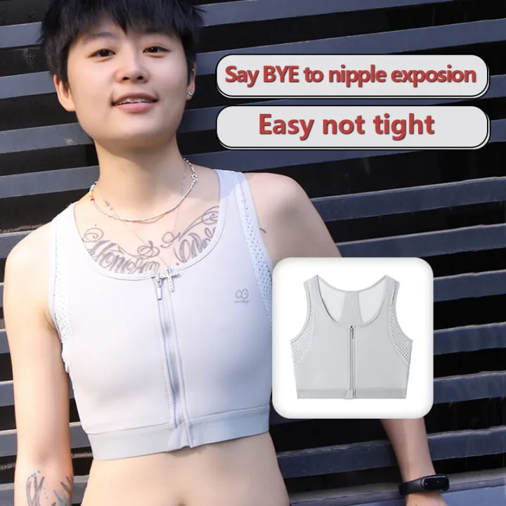 JANEST%20Chest%20Flat%20Slim%20Breast%20Front%20Zipper%20Trans%20Binder%20Tomboy%20Crop%20Top%20Cosplay%20Sportswear%20S-6XL%20-%20Image%204