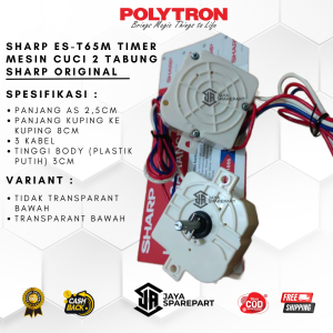 SHARP ES-T65M TIMER MESIN CUCI 2 TABUNG | PEMUTARAN MESIN CUCI SHARP 3 KABEL
