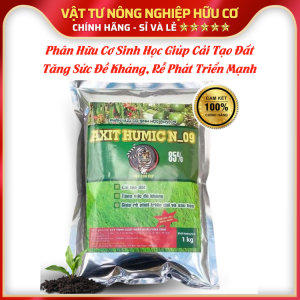 Axit HUMIC N - 09: Kích Rễ Phát Triển Tăng Sức Đề Kháng Giải Độc Hữu Cơ Cải Tạo Đất Khi Mới Thu Hoạch - Gói 1kg