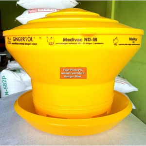 DOC FEEDER MEDION 3 KG TEMPAT RANSUM PAKAN MAKANAN MAKAN ANAK AYAM KECIL LENGKAP TUTUP & PIRING