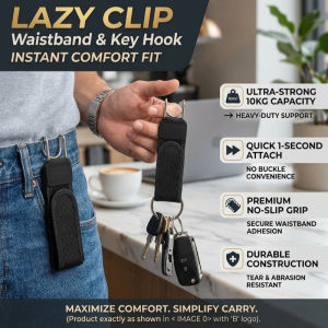 Lazy Elastic Belt Portable Metal Hook Waist Accessory Relax Stretch Waistband