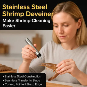 Stainless Steel Multifunctional Shrimp Peeler Kitchen Gadgets Shrimp Line Peeler Tool Shrimp Deveiner Shellfish Cleaning Gadget Asian Cooking Essential Commercial Kitchen Tool Dual Function Longan Pitter Seafood Tool Rust Proof