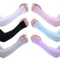 Găng Tay Chống Nắng Xỏ Ngón Kiểu Hàn Quốc - Bao Tay Đi Phượt, Chơi Thể Thao Co Giãn Chống Tia UV. 