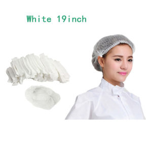 100pcs Disposable Dustproof Hair Net Caps Non Woven Fabric Plastic Sterile Security Protection Hat Workplace Safety Supplies