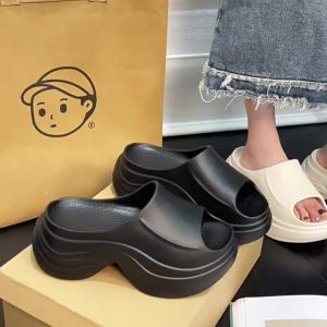 EVA Thick-Soled WomenS Slippers New Summer Model For Dormitory And Outdoor Wear Height-Increasing Slide Sandals For Beach And Shopping