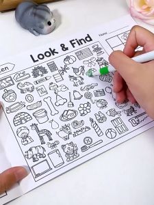 1pcs Kids Search for Items Book Focus and Attention Handwriting Enhance Visual Perception Workbook