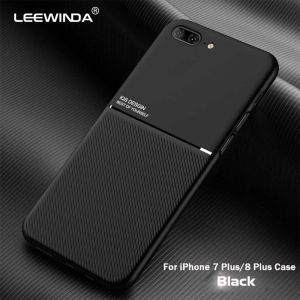 Ốp Điện Thoại Cho iPhone 7 8 Ốp Cho iPhone 7 Plus 8 Plus Vỏ Từ Tính Ốp Lưng Chống Sốc Siêu Mỏng Vải Chéo Hỗ Trợ Xe Hơi