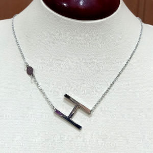 Kalung Titanium Abjad Perhiasan Fashion Import Anti karat Kualitas Premium KT026 GTHM