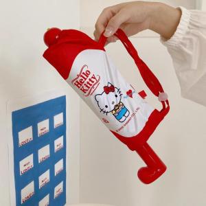 Christmas Gift Halloween Sanrio Cartoon Folding Umbrella Hello Kitty Kawaii Anime Fashion Student Red Boots Sun Sunscreen Umbrella Household Items New