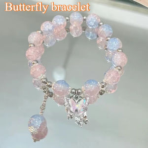 Butterfly Fashion Color Bead Bracelet Forest Fairy Sweet Color Bead Bracelet