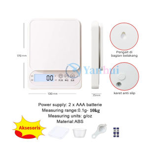 Timbangan Dapur Digital Baking Versi USB Rechargeable 10kg/0.1g Kitchen Scale