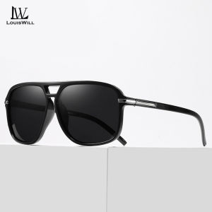 LouisWill แว่นตากันแดดโพลาไรซ์สำหรับผู้ชายแว่นตากันแดดแว่นกันแดดกรอบสี่เหลี่ยมดีไซน์แบบคลาสสิกแว่นตากันแดด UV400วิสัยทัศน์ชัดเจนแว่นตาใส่วิ่งขี่จักรยานสำหรับผู้ชายและผู้หญิง
