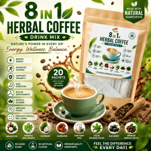 BUY 1 GET 1 | 8-in-1 Herbal Coffee Drink Mix | Premium Arabica Coffee with Moringa Mangosteen Daily Drink