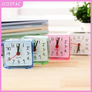 JCSYFAC Cute Student Alarm Clock Analog Alarm Clock Square Bedside Compact Clock Desktop Decor Clock Student Bedroom Electronic Alarm Clock