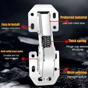 Home Hinges Automatic Furniture Accessories Wide Base Slotting Multi-style Corrosion-resistant