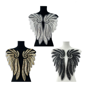 Elegant Bridal Sewing Wing With Embroidery And Shimmering Sequins For Wedding Dresses Formal Attire