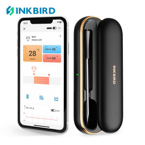 INKBIRD INT-11P-B บลูทูธไร้สายอย่างแท้จริงเครื่องวัดอุณหภูมิบาร์บีคิว 2-in-1 ไร้สายเครื่องวัดอุณหภูมิเนื้อสัตว์ 91m การควบคุมแอพพร้อมสัญญาณเตือ