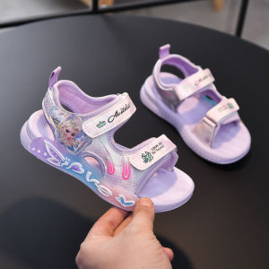 Dép Sandal Cho Bé Gái 3-12 Tuổi Dép Xăng Đan Công Chúa Đế Dẻo In Họa Tiết Màu Pastel Siêu Dễ Thương