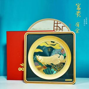 Feng shui arowana pixiu piyao horse money tree fu fo frame plaque plate wall lucky charms figurine business