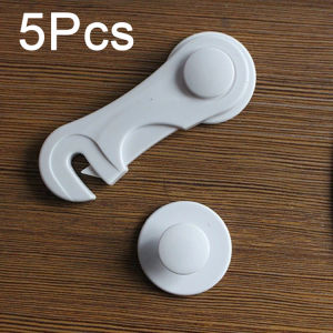 5Pcs Cabinet Lock For Kid Secure Plastic Cabinet Fridge Lock for Child Safety and Refrigerator Protection