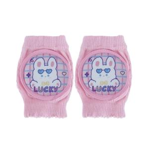 Cartoon Baby Knee Pads with Elastic Design Breathable Cotton Mesh Crawling Elbow Protections Infant Safety Knee Guard