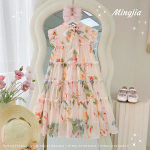 DR33 - Dress Anak Perempuan Bunga Sifon Fashion Korea