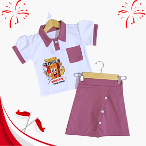 Setelan 17 Agustus Anak Perempuan Edisi Kemerdekaan usia 1-6 Tahun