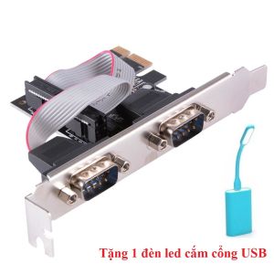 Card PCI Ex To Com RS232 chất lượng cao Tặng 1 đèn led cắm cổng USB