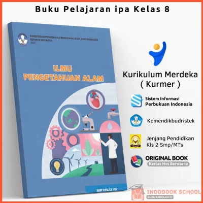 Buku Paket Pelajaran IPA Kelas 8 SMP/MTs Kurikulum Merdeka Belajar Terbaru Kurmer Kumer Untuk Anak Murid Sekolah Menengah Pertama Penggerak 2021-2023 Siswa Kls 2 Delapan SMP Mapel Mata Ilmu Pengetahuan Alam Penerbit Kementrian Pendidikan Kemendikbud