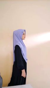 Hijab Arrafi 639 Khimar Kerudung Bergo Plisket pet antem Hijab daily Kekinian
