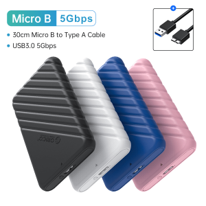 ORICO 2.5 ฮาร์ดดิสก์ภายนอกนิ้ว USB3.0 ถึง SATA ฮาร์ดไดรฟ์ตู้ไมโคร B ชนิด C ถึง C กรณีฮาร์ดไดรฟ์ 5Gbps รองรับ UASP Auto Sleep สำหรับ SSD HDD 2.5 นิ้ว