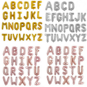 Letter Balloons 16 Inch Mylar Foil Alphabet Letter A-Z Balloon Set for Wedding Birthday Party Decoration Banner Custom Phrase (Gold Rose Gold Silver)