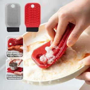 1pcs Plate Cleaning Brush Multi Functional Fruit Vegetable Cleaning Brush Washing and Scraping Sink Gap Cleaning Brush