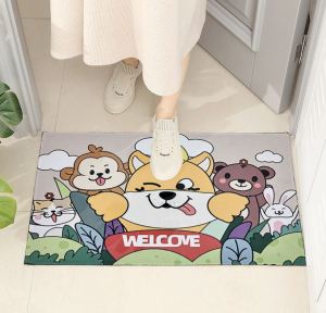 Cartoon Carpet Floor Mat Rug Hotel Bedroom Living OfficeKarpet Floor Floor Mat Velvet Carpet 卡通地毯 Kartoon Anti Slip Kitchen Microfiber Cute