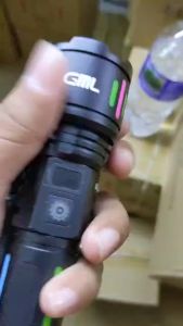 [50% OFF ] GREEN MAX LIGHT Tactical Rechargeble Flash LIGHT(Batter Indicator) GML-FL-019