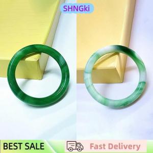 SHNGki Imitation Jade Bracelet Green Womens Vintage Round Bracelet Ladies Jewelry Gift