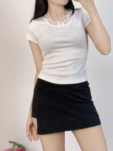 ชุดเซ็ต เสื้อแขนสั้น + กระโปรง ชุดในสไตล์เกาหลีสำหรับฤดูร้อน