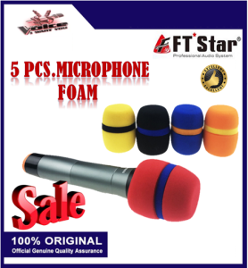 Five Pcs five-color microphone foam thickened wireless microphone windproof cotton windproof sleeve high density