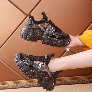 Thời trang mới thể thao giản dị Giày nữ nền tảng đế dày Chiều cao tăng giày cho phụ nữ