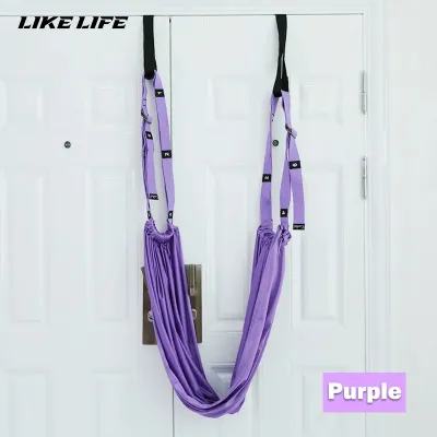 Aerial Yoga Hammock Household Inversion Strap Door Hanging Yoga Sling Home Fitness Swing Inversion Rope Stretching Belt for Spine Relaxation