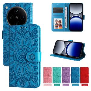 Ốp điện thoại cho OPPO chống sốc Find X8 X8 Pro / Find X6 X6 Pro / Find X5 X5 Pro Sunny Flower Ốp Nắp gập Có Khe Cắm Thẻ Ví da nam châm