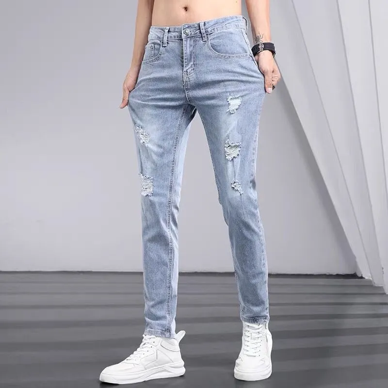 Boys jeans with sales holes