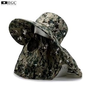 [EGC]Topi Visor Lipat Pria/Wanita Army Pelindung Sinar UV Untuk Pantai / Hiking Dengan Penutup Wajah/ Outdoor - 3353