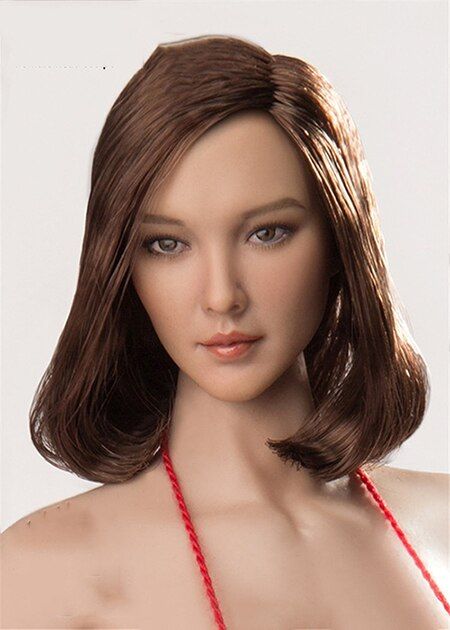 ZC TOYS 1/6 Scale Asian Female Short Hair Head Sculpt For 12" Phicen Figures