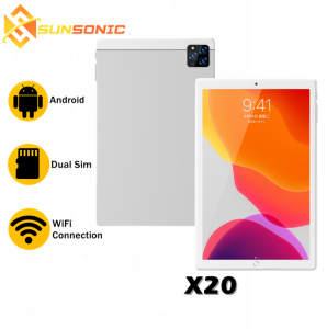SUNSONIC Tablet 11 Inch 8GB 128GB Android Dual Sim High Resolution Student Learning Online Tablet with Type- C Input