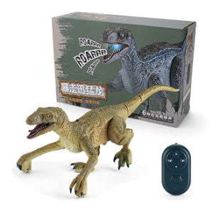Remote Control Dinosaur Rechargeable Big Walking Dinosaur Robot w/ Led Light & Roaring 2.4Ghz Simulation RC Velociraptor Toys Gifts for Kids