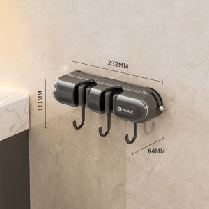 Vision 2/3/4 Clips Mop and Broom Holder Wall Mount Mop Hook Brush Broom Hanger Bathroom Storage Rack Kitchen Mop Organizer Punch Free