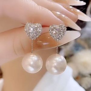 Korea Pearl Tassel Trendy Classy Elegant Drop Earrings