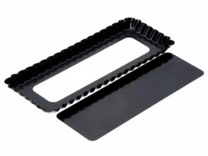 Kirilgu Rectangle Fluted Pie Tart Pan Mold Baking Removable Bottom Nonstick Tool 2Z6B7